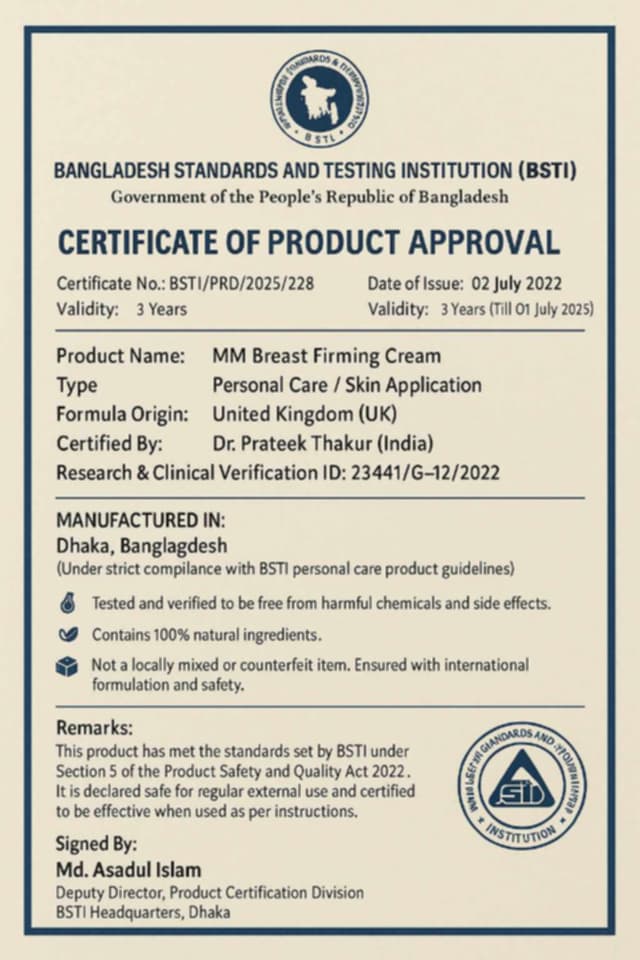 BSTI Lab Certificate